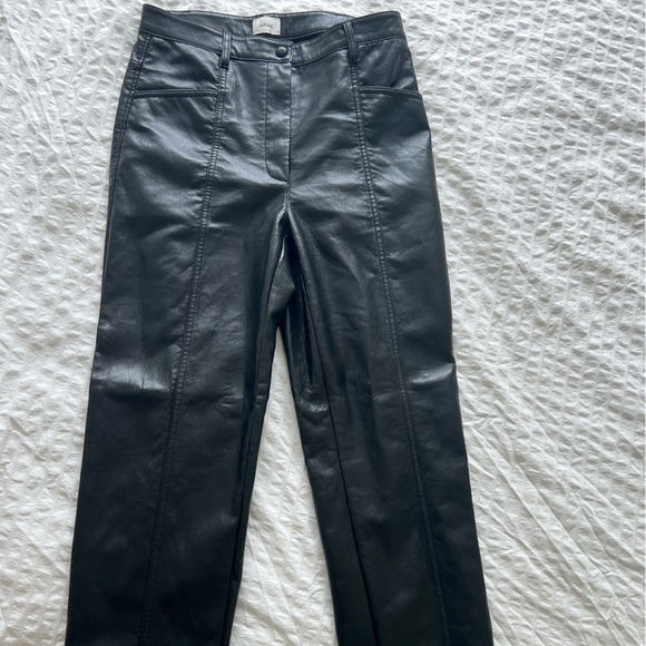 Aritzia Wilfred - Rebel Vegan Leather Pants - Black - Picture 10 of 11